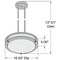 Access Lighting Solero, LED Pendant or SemiFlush, Brushed Steel Finish, Acrylic Lens Acrylic 20469LEDD-BS/ACR - alternate 4